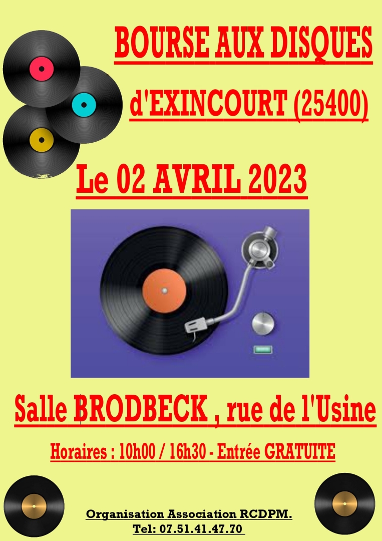 3è BOURSE aux DISQUES d'EXINCOURT