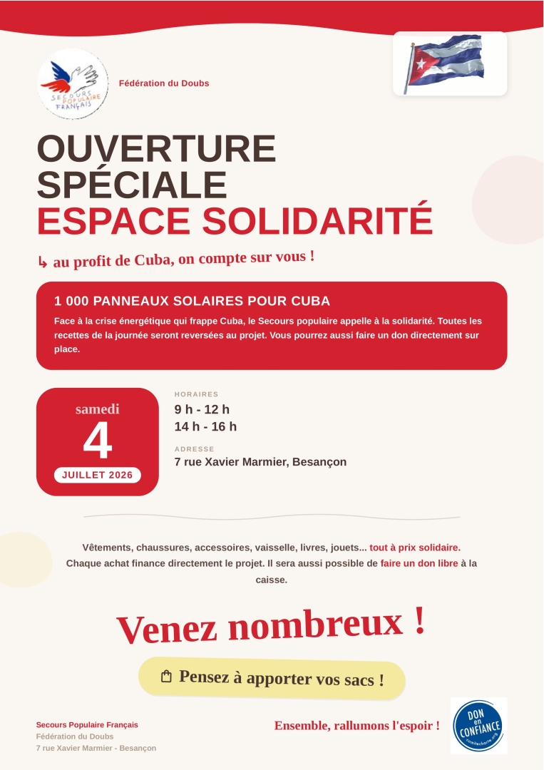 Braderie au profit d'un projet pour Cuba